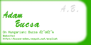 adam bucsa business card